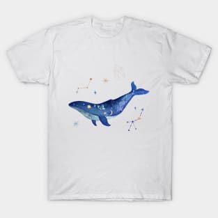 blue whale swimming in the ocean T-Shirt